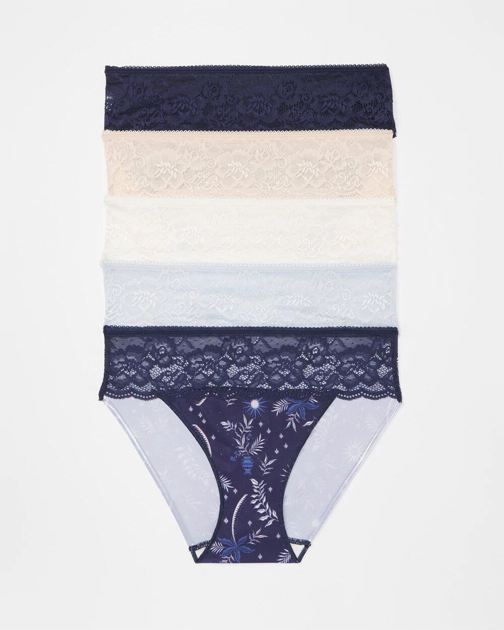 Soma Edge Hipster Panty with Lace 5 Pack