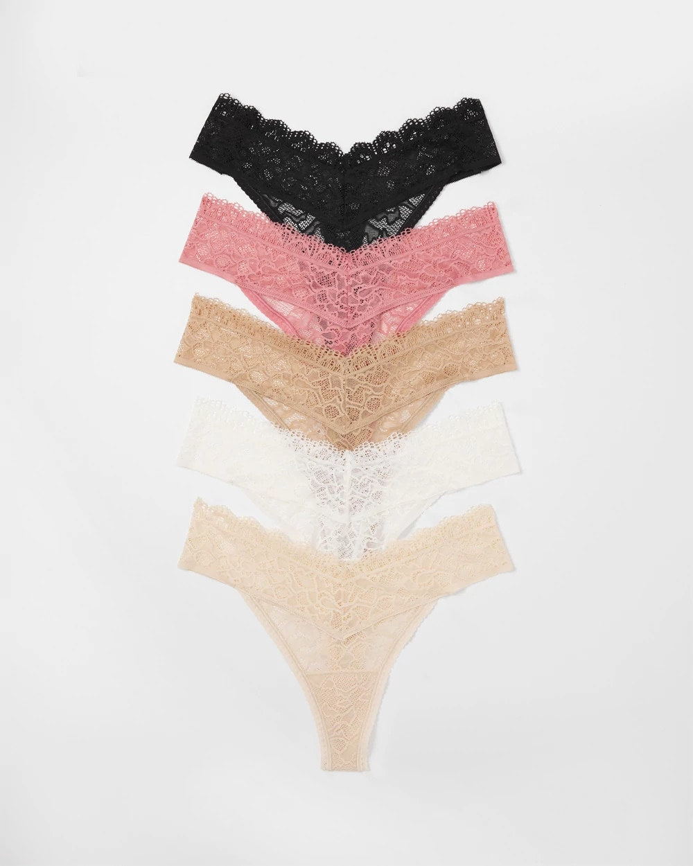 Soma Thong Panty with Enchanting Lace 5 Pack