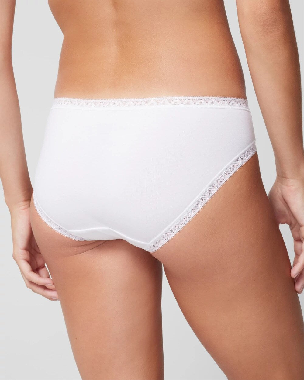 Soma Cotton Hipster Panty with Lace Trim