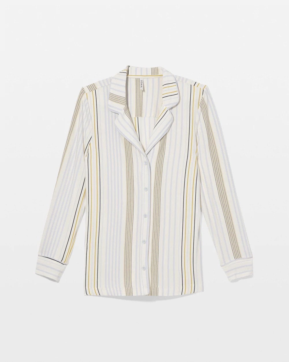 Soma Long-Sleeve Printed Notch Collar Pajama Top