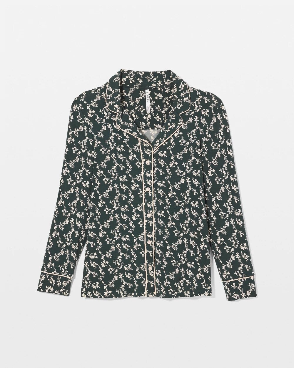 Soma Long-Sleeve Printed Notch Collar Pajama Top