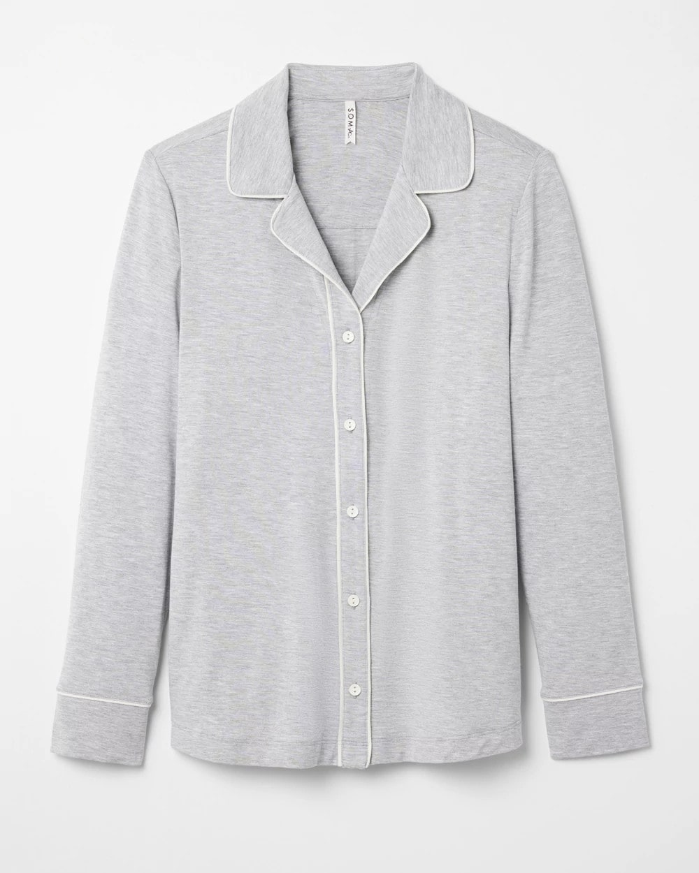 Soma Long-Sleeve Notch Collar Pajama Top