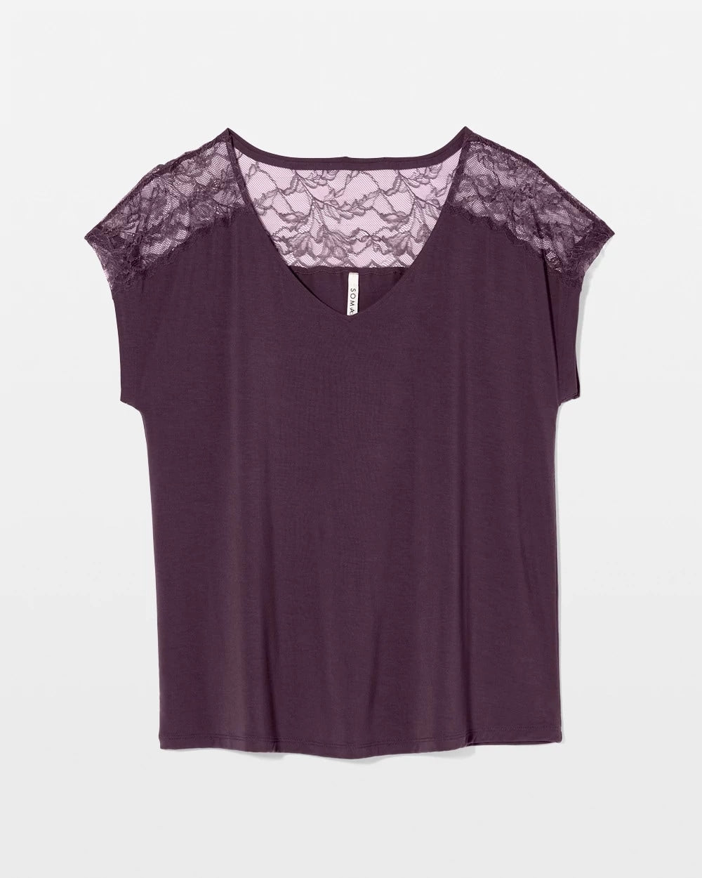 Soma Short Sleeve Lace Pajama Tee