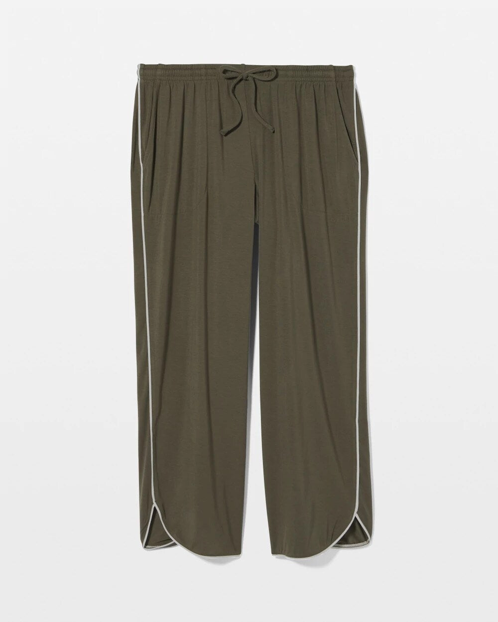Soma Solid Piped Crop Pajama Pant