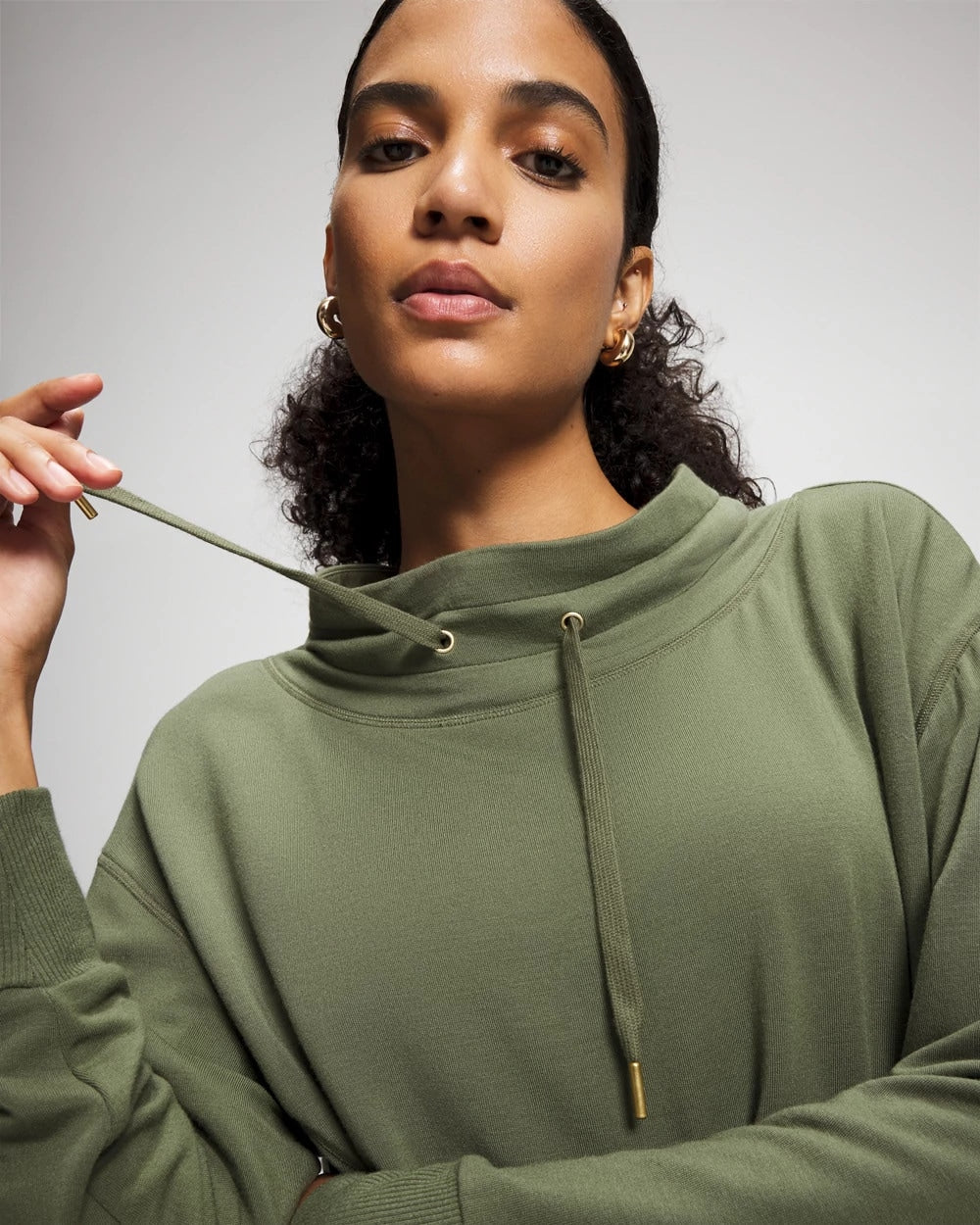 Soma Ultrasoft Fleece Relaxed Funnel Neck Sweatshirt