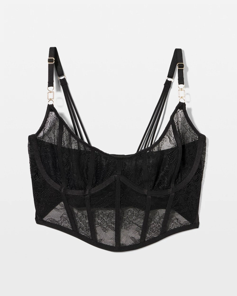 Soma Sheer Glam Long Line Scoop Bralette
