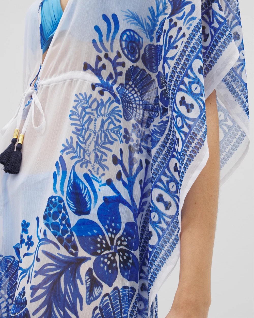Soma Beyond Control Sea Life Chiffon Caftan
