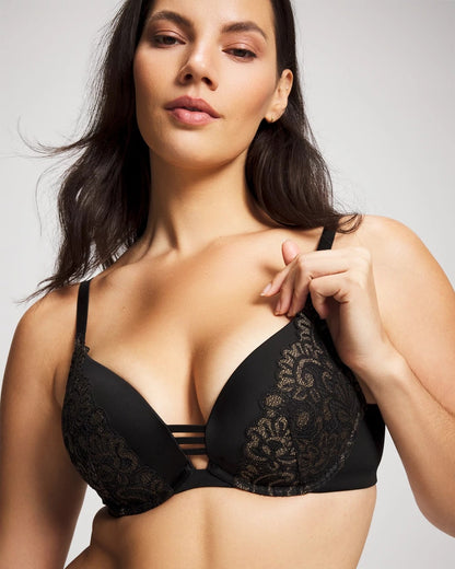 Soma Push-up Plunge Bra with Lace