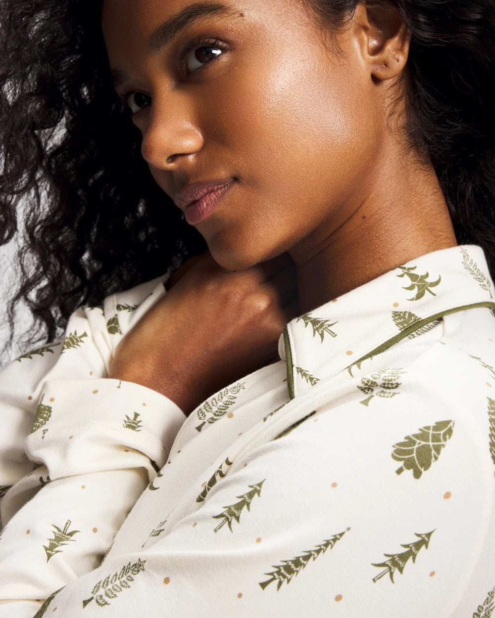 Soma Long-Sleeve Notch Collar Pajama Top