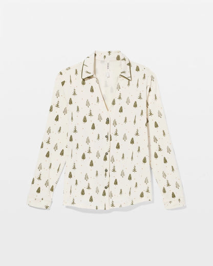 Soma Long-Sleeve Notch Collar Pajama Top