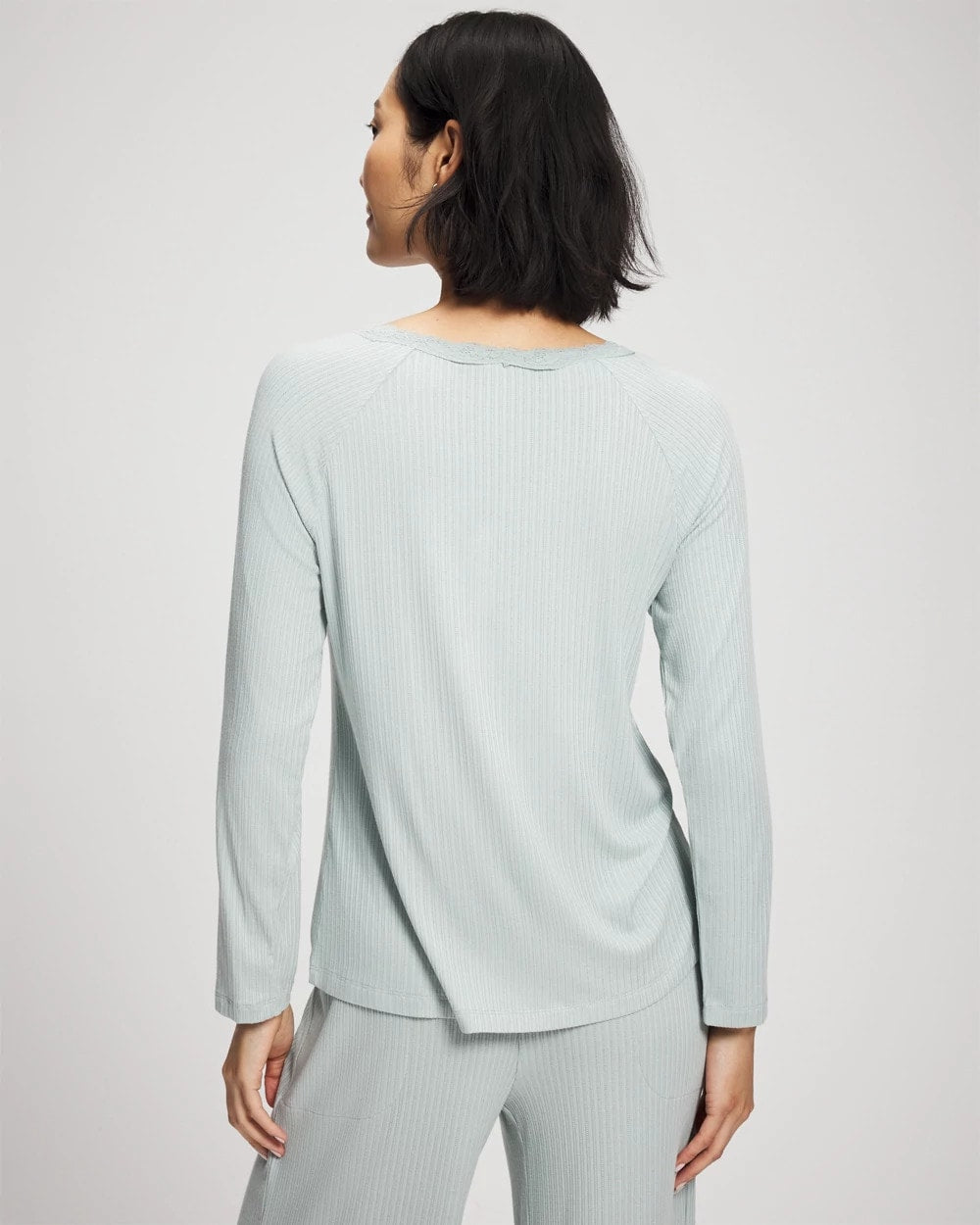 Soma Pointelle Long Sleeve Pajama Top