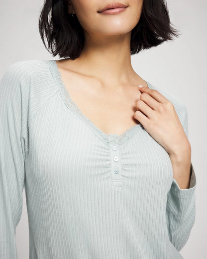 Soma Pointelle Long Sleeve Pajama Top
