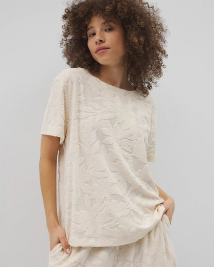 Soma Jacquard Terry Short Sleeve Top
