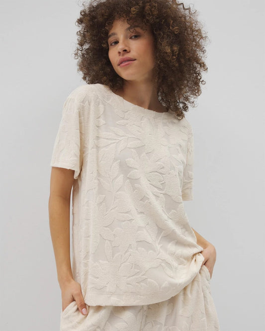 Soma Jacquard Terry Short Sleeve Top