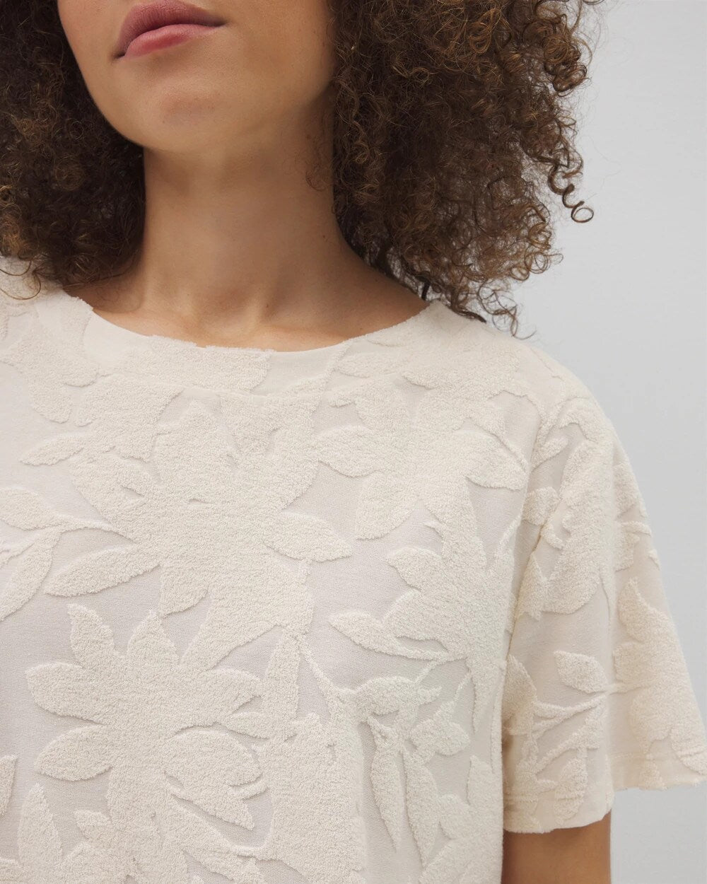 Soma Jacquard Terry Short Sleeve Top
