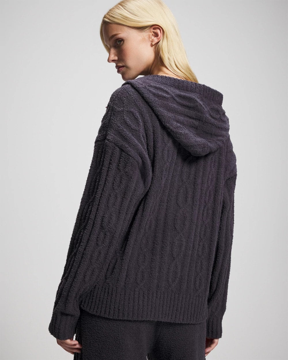 Soma Cable Knit Plush Hoodie