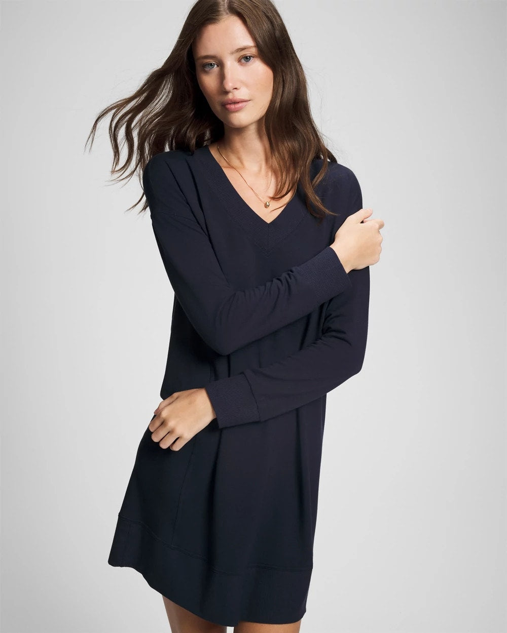 Soma Ultrasoft Fleece Sweatshirt Dress
