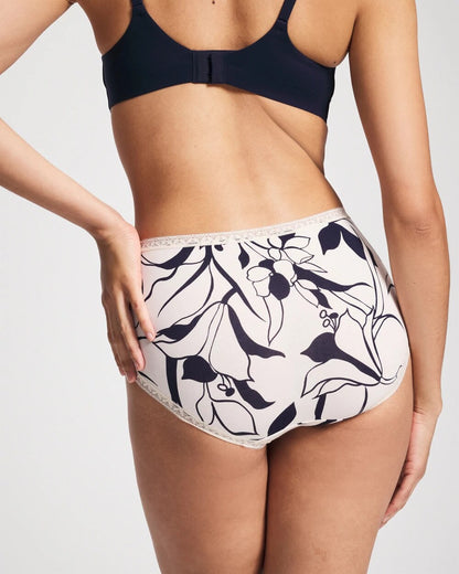 Soma Cotton Brief Panty with Lace Trim