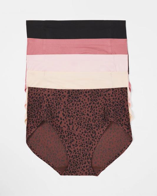 Soma Soft Stretch Modern Brief Panty 5 Pack