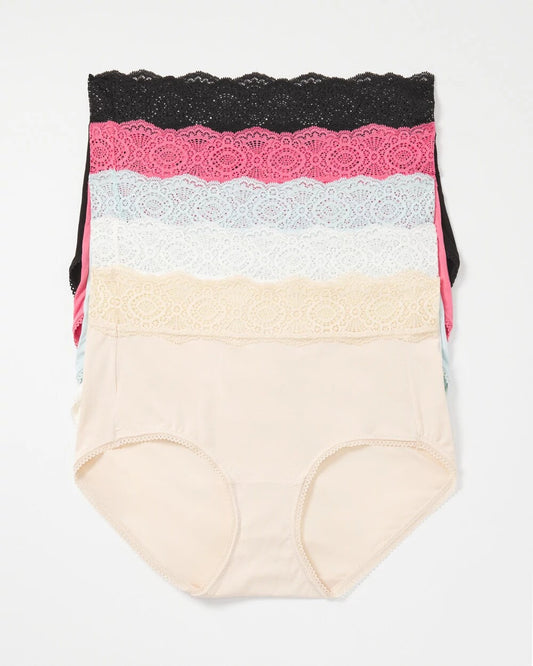Soma Crochet Lace Brief Panty Pack