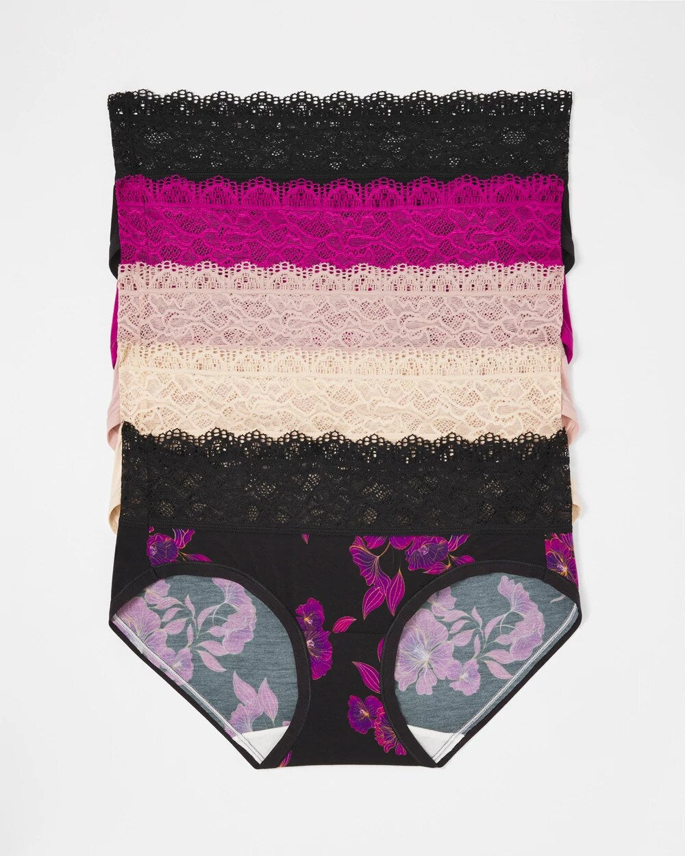 Soma Hipster Panty with Super Soft Enchanting Lace 5 pack