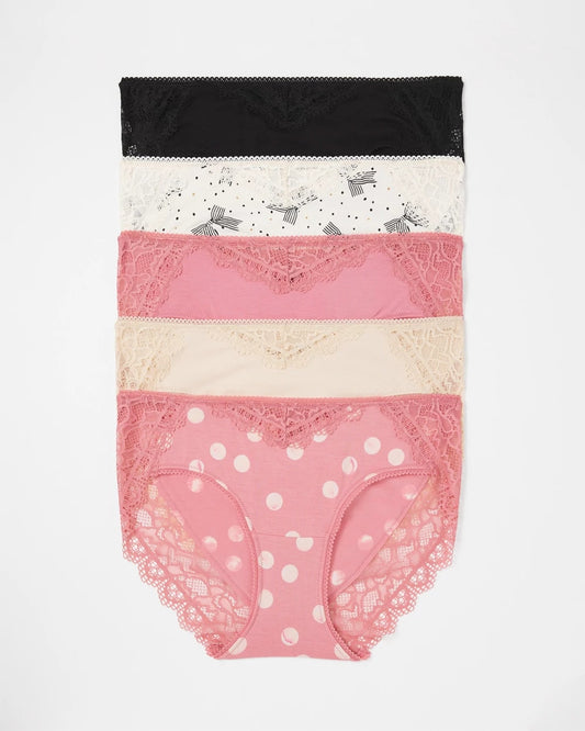 Soma Lace Hipster 5 Pack