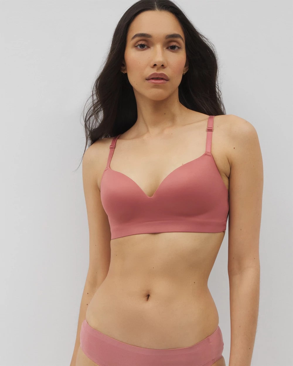 Soma Luxe Wireless Bra with Lace Back