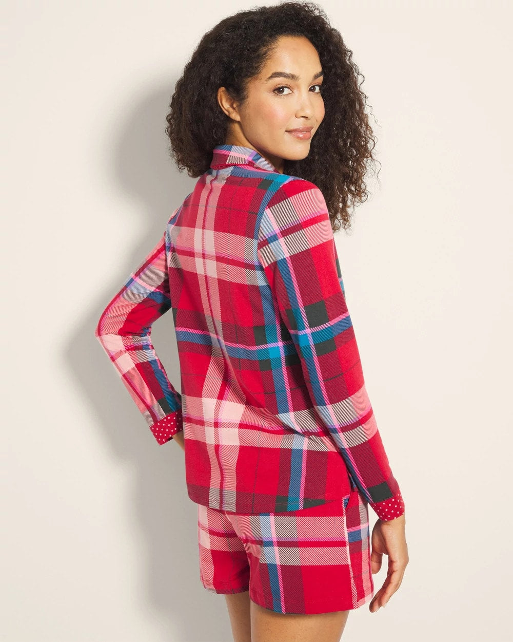 Soma Long-Sleeve Notch Collar Pajama Top