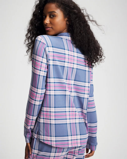 Soma Long-Sleeve Notch Collar Pajama Top