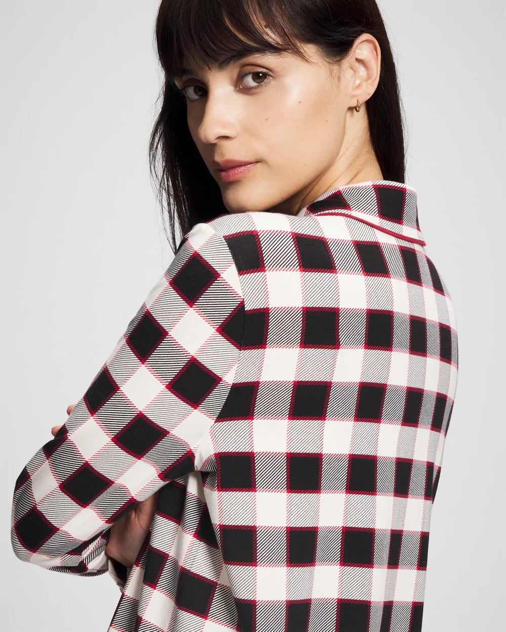 Soma Long-Sleeve Notch Collar Pajama Top