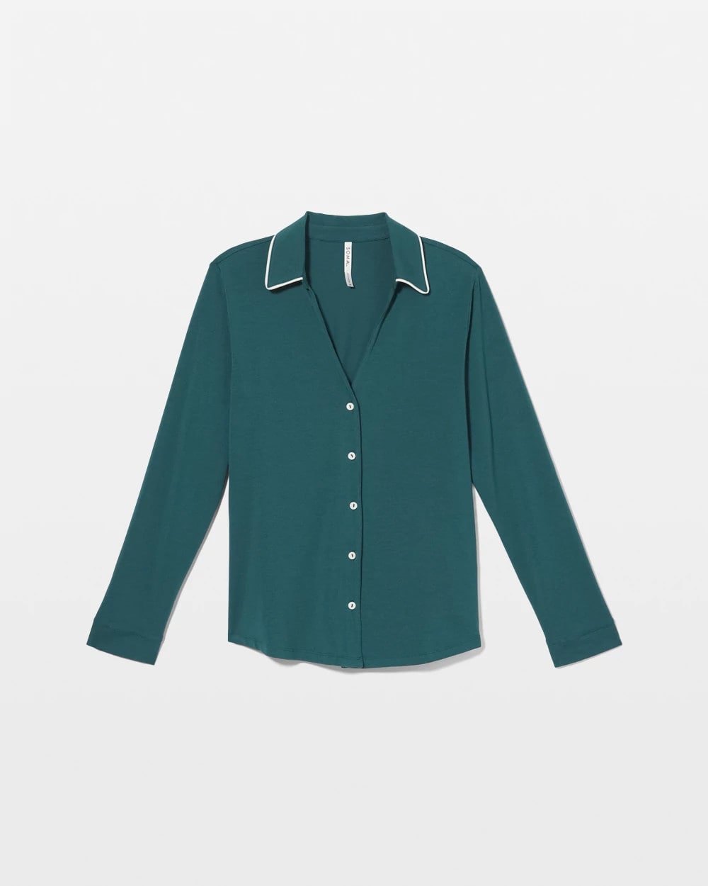 Soma Long-Sleeve Notch Collar Pajama Top