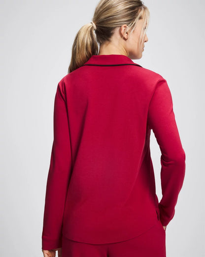 Soma Long-Sleeve Notch Collar Pajama Top