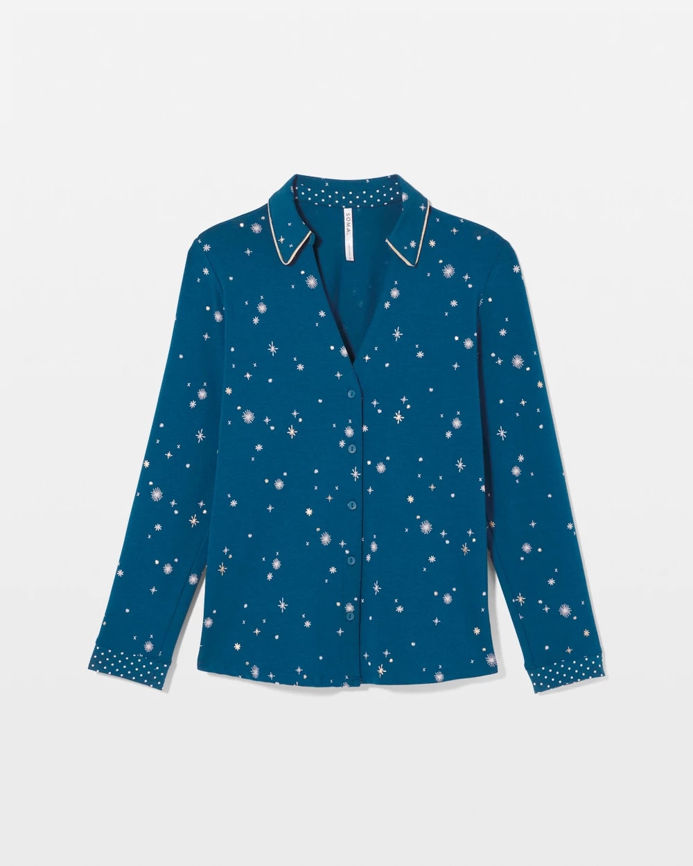 Soma Long-Sleeve Notch Collar Pajama Top