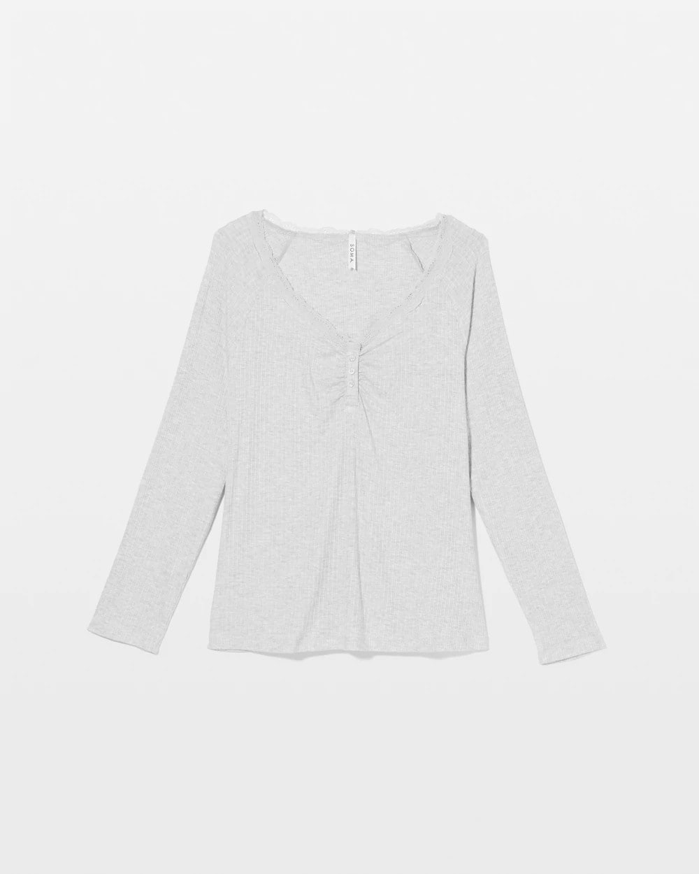 Soma Pointelle Long Sleeve Pajama Top
