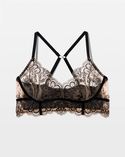 Soma Tattoo Lace Embroidered Bralette