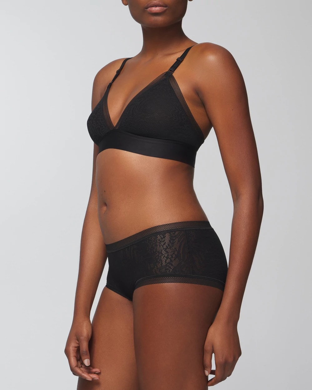 Soma Soma Boyshort Panty with Stretch Lace