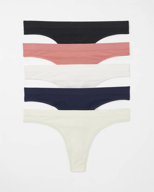 Soma Rib Thong Panty 5 Pack