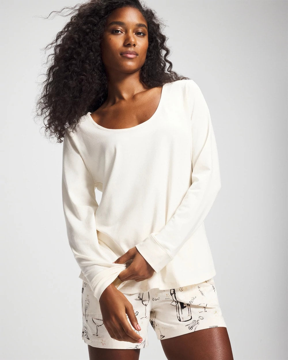 Soma Long Sleeve Pajama Top
