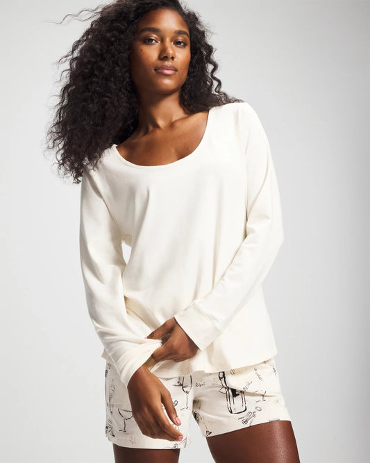 Soma Long Sleeve Pajama Top