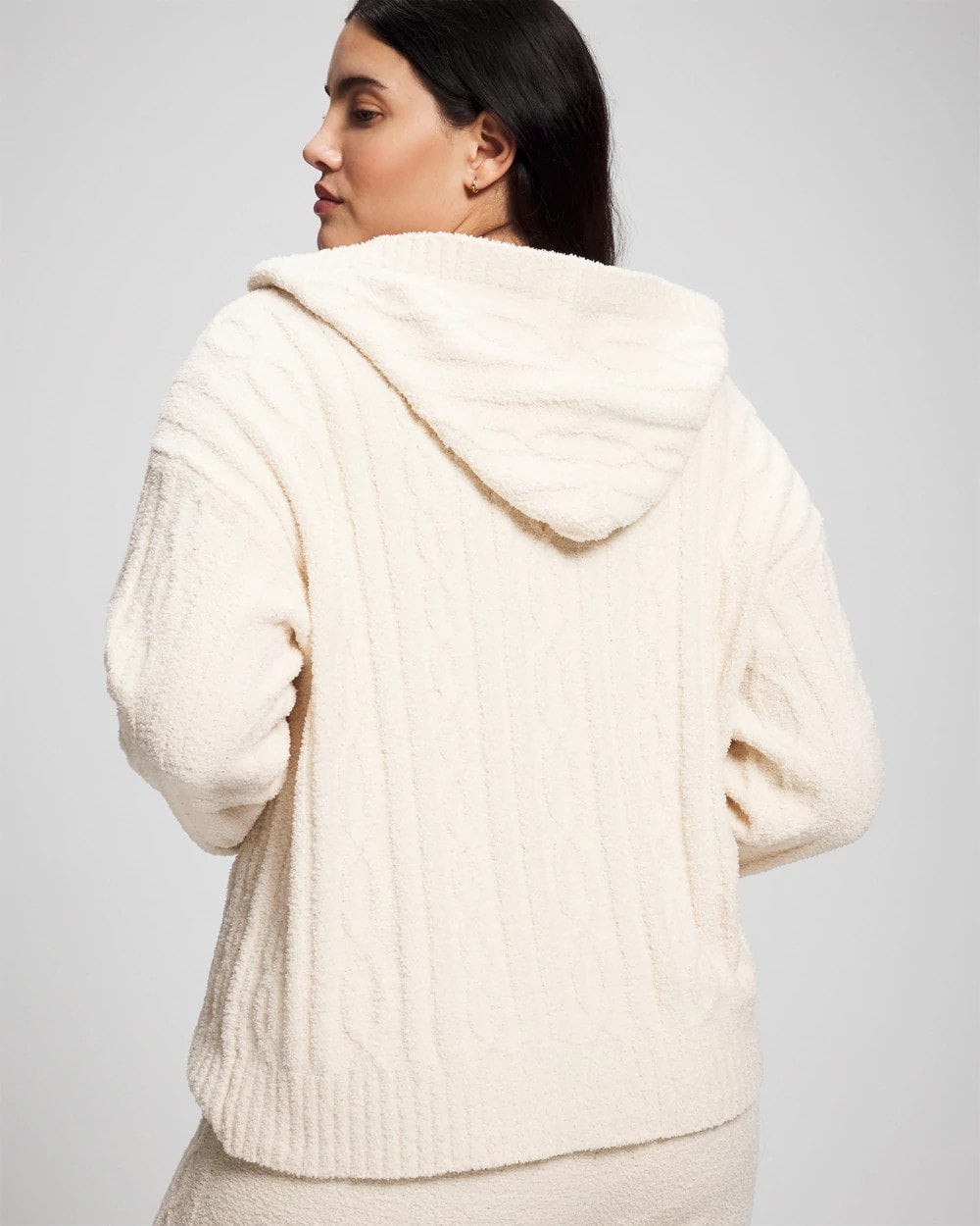Soma Cable Knit Plush Hoodie