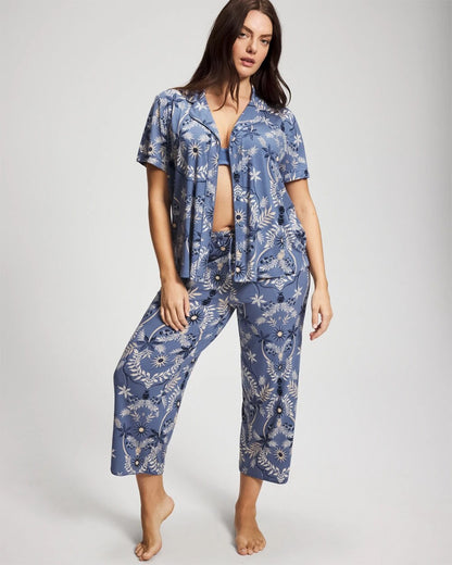 Soma Short Sleeve Notch Collar Pajama Top