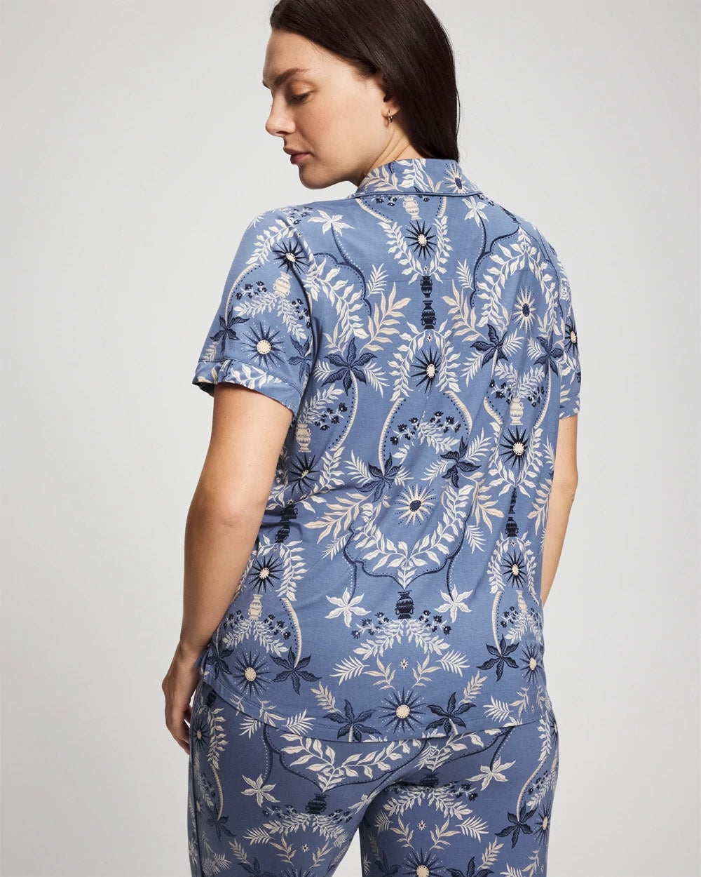 Soma Short Sleeve Notch Collar Pajama Top
