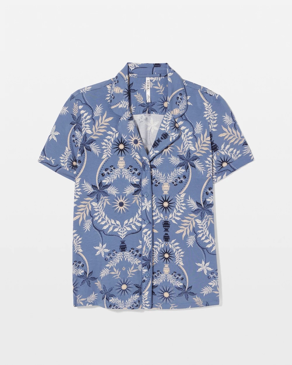 Soma Short Sleeve Notch Collar Pajama Top