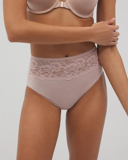 Soma Vanishing Edge Microfiber Modern Brief Panty with Lace