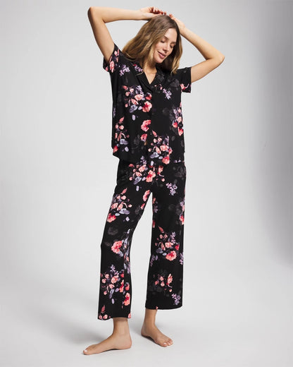 Soma Short Sleeve Notch Collar Pajama Top