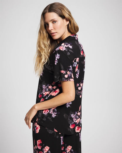 Soma Short Sleeve Notch Collar Pajama Top