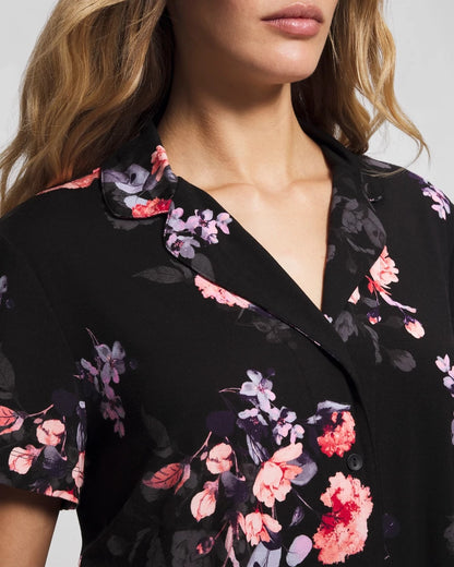 Soma Short Sleeve Notch Collar Pajama Top