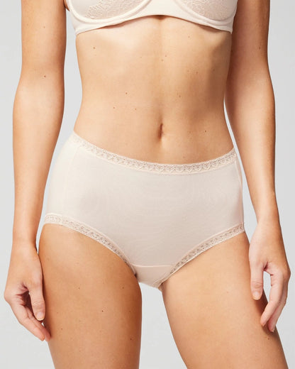 Soma Cotton Brief Panty with Lace Trim