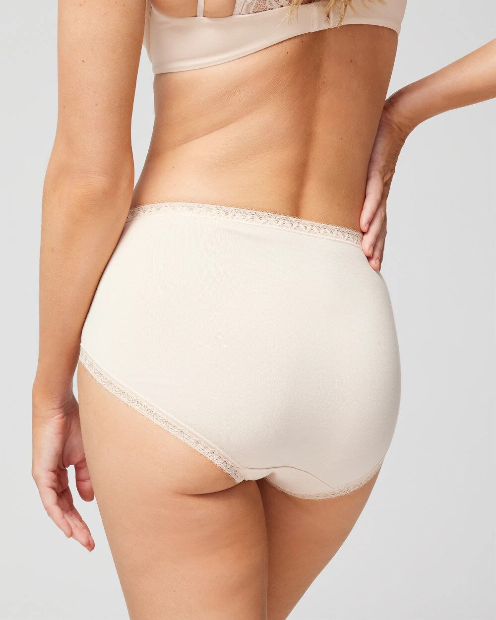 Soma Cotton Brief Panty with Lace Trim