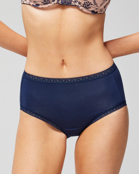 Soma Cotton Brief Panty with Lace Trim